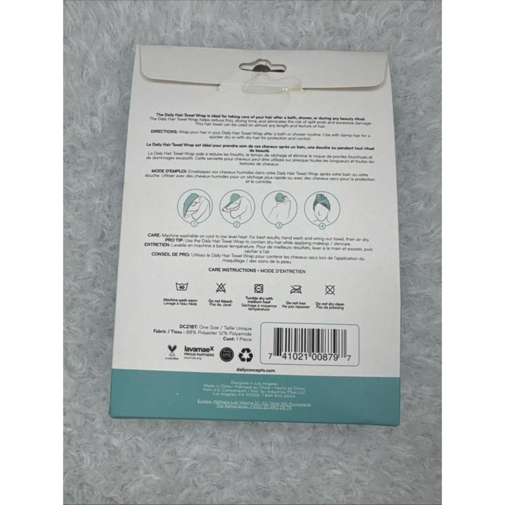 DAILY CONCEPTS Daily Hair Towel Wrap NEW! - Picture 2 of 4